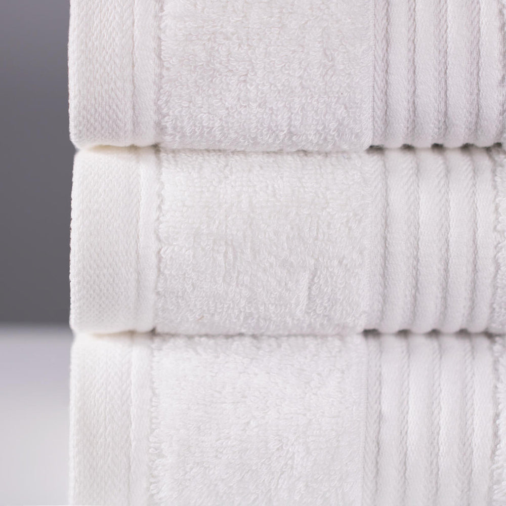 Ensemble de serviettes de bain de luxe en bambou blanc